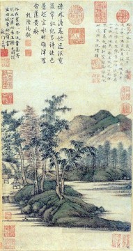 Ni Zan Painting - water and bamboo dwelling old China ink